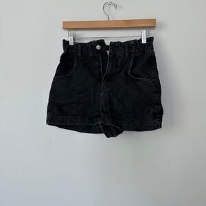 topshop paper bag jean shorts